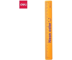 Liniuotė DELI E6206, 18cm, įvairių spalvų