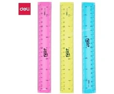 Liniuotė DELI E6208 20cm, įvairių spalvų