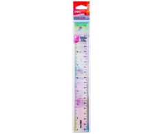 Liniuotė DELI H653, 20cm, įvairių spalvų