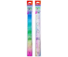 Liniuotė DELI H654, 30cm, įvairių spalvų