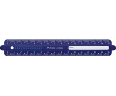 Liniuotė Faber-Castell Dots, 15cm juodos arba mėlynos spalvos