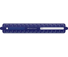 Liniuotė Faber-Castell Dots, 15cm juodos arba mėlynos spalvos