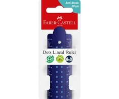 Liniuotė Faber-Castell Dots, 30cm mėlynos spalvos