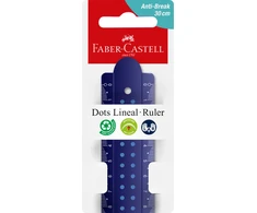Liniuotė Faber-Castell Dots, 30cm mėlynos spalvos