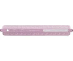 Liniuotė Faber-Castell Sparkle, 15cm rožinės spalvos
