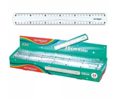 Liniuotė Keyroad 30cm, plastikinė, skaidri