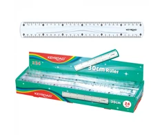 Liniuotė Keyroad 30cm, plastikinė, skaidri