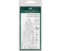 Liniuotė-parabolė Faber-Castell, skaidri