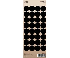 Lipdukai Charlot, apvalūs, Ø18mm, 32vnt pakuotėje, juodos spalvos