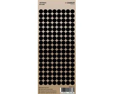 Lipdukai Charlot, apvalūs, Ø8mm, 136vnt pakuotėje, juodos spalvos