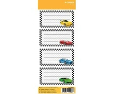 Lipdukai sąsiuviniams Charlot (Automobiliai) 76x35mm