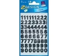 Avery Zweckform Lipdukai Z-DESIGN, atsparūs vandeniui, mini skaičiai, 0-9, juodos spalvos