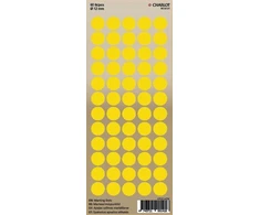Lipdukai žymėjimui Charlot, Ø12mm, 60 vnt lape, geltonos spalvos