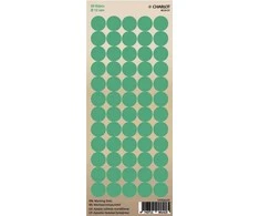 Lipdukai žymėjimui Charlot, Ø12mm, 60 vnt lape, žalios spalvos