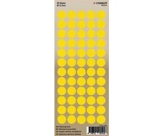 Lipdukai žymėjimui Charlot, Ø12mm, 60 vnt lape, geltonos spalvos