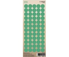 Lipdukai žymėjimui Charlot, Ø12mm, 60 vnt lape, žalios spalvos