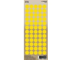 Lipdukai žymėjimui Charlot, Ø12mm, 60 vnt lape, geltonos spalvos