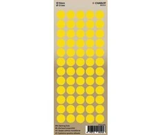 Lipdukai žymėjimui Charlot, Ø12mm, 60 vnt lape, geltonos spalvos