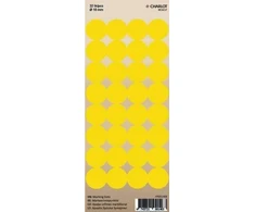 Lipdukai žymėjimui Charlot, Ø18mm, 32 vnt lape, geltonos spalvos
