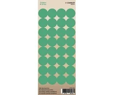 Lipdukai žymėjimui Charlot, Ø18mm, 32 vnt lape, žalios spalvos