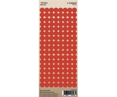Lipdukai žymėjimui Charlot, Ø8mm, 136 vnt lape, raudonos spalvos
