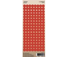 Lipdukai žymėjimui Charlot, Ø8mm, 136 vnt lape, raudonos spalvos