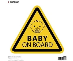 Lipdukas Charlot 150x150mm, Baby on board, (anglų kalba)