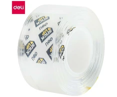 Lipni juosta DELI dvipusė 25,4 mm x 1,5 m skaidri