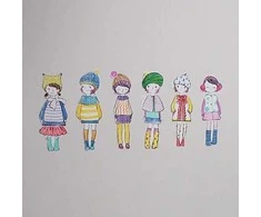 *Lipni spalvinimo knygelė rulone StickN, Little Designer - Žiema