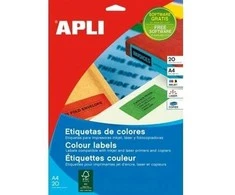 Lipnios etiketės Apli, A4, 170x257mm, 10 lapų