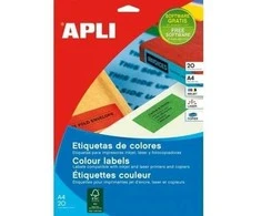 Lipnios etiketės Apli, A4, 170x257mm, 10 lapų