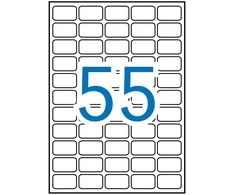 Lipnios etiketės Apli, A4, 36,8x23,8mm, nuimamos, 55 etiketės lape, 100 lapų