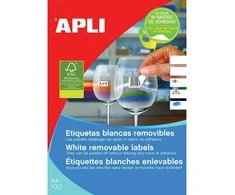 *Lipnios etiketės Apli, A4, 45x8mm, 88 etiketės lape, nuimamos, 25 lapai