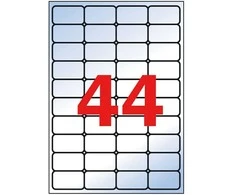 *Lipnios etiketės Apli, A4, 48.5x25.4mm, 44 etiketės lape, matinės, 20 lapų, skaidrios