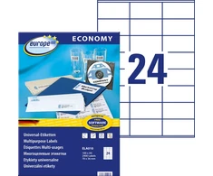 Lipnios etiketės Avery Europe, A4, 70x36mm, 24 etiketės lape, 100 lapų, baltos spalvos