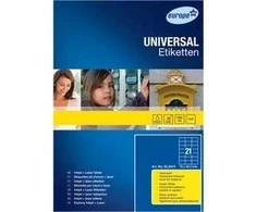 Lipnios etiketės Avery, A4, 70×42.3mm, 21 etiketė lape, be rėmelio, 100 lapų, baltos spalvos