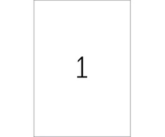 Lipnios etiketės College, A4, 210x297mm, 1 etiketė lape, 100 lapų, baltos spalvos