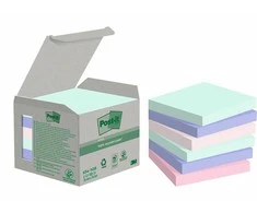Lipnūs lapeliai 3M Post-it® Recycling Assorted 76mmx76mm 6vnt. po 100 lapelių