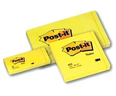 Lipnūs lapeliai Post-it, 76x51mm, 100 lapelių, geltonos spalvos