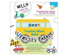 Stickxb4N *Lipnūs lapeliai -spalvinimo knygelė StickN Vehicle Parade
