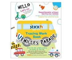 *Lipnūs lapeliai -spalvinimo knygelė StickN Vehicle Parade