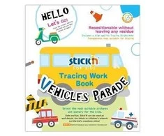 *Lipnūs lapeliai -spalvinimo knygelė StickN Vehicle Parade