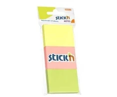 Lipnūs lapeliai Stick´N 21126, 38x51mm, 3x100 lapelių, 3 neoninės spalvos, blisteryje
