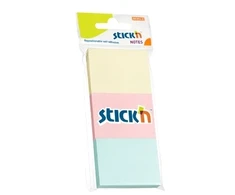 Stickxb4N Lipnūs lapeliai Stick´N 21126, 38x51mm, 3×100 lapelių, 3 pastelinės spalvos, blisteryje