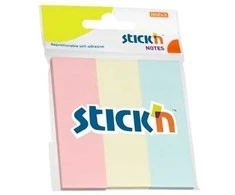 Lipnūs lapeliai Stick´N 21128, 76x25mm, 3x50 lapelių, 3 pastelinės spalvos, blisteryje
