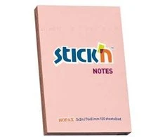 Lipnūs lapeliai Stick´N 21145, 51x76mm, 100 lapelių, rožinės spalvos