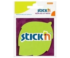 Lipnūs lapeliai Stick´N 21180, 50 lapelių, Lapo formos, žalios spalvos, blisteryje