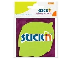 Stickxb4N Lipnūs lapeliai Stick´N 21180, 50 lapelių, Lapo formos, žalios spalvos, blisteryje
