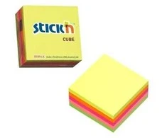 Lipnūs lapeliai Stick´N 21203, 51x51mm, 5x50 lapelių, 5 ryškios spalvos