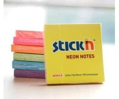 BNT Lipnūs lapeliai Stick´N 21332, 76x76mm, 12 blokelių po 100 lapelių, įvairių neoninių spalvų